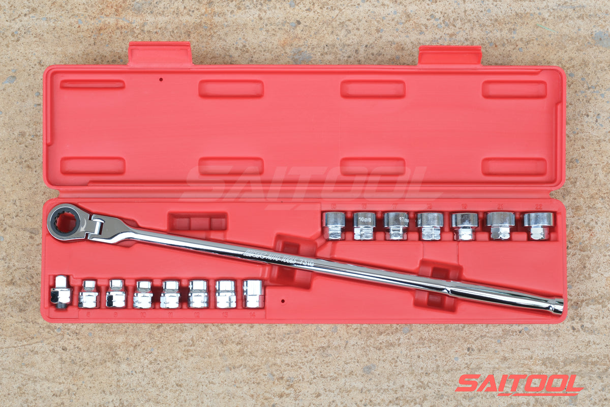 JTC 7310 9.5mm 3/8 16 PCS
ultra-short socket and ratchet set