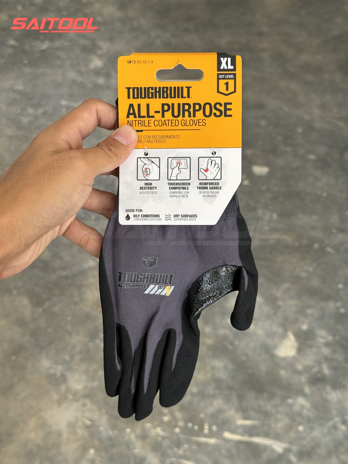 TOUGHBUILT အလုပ်ခွင်လက်အိတ် Safety Gloves