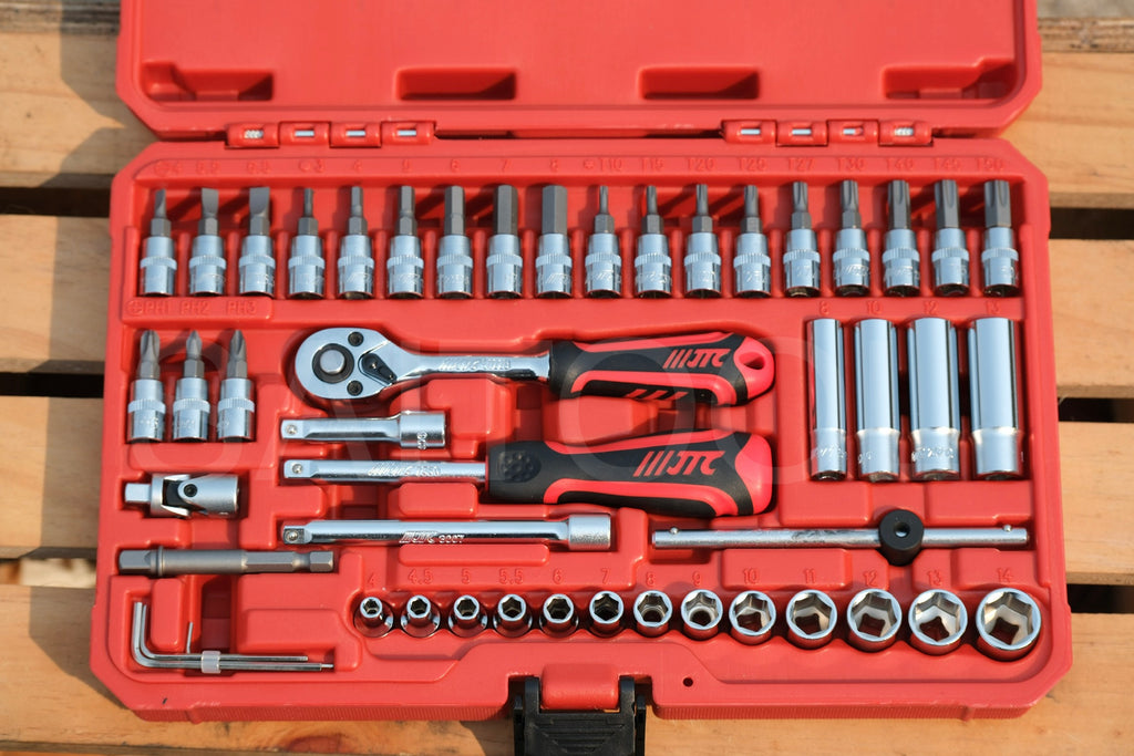 JTC H248R 1/4 x 48 PCS socket set , ratchet , compact kit
