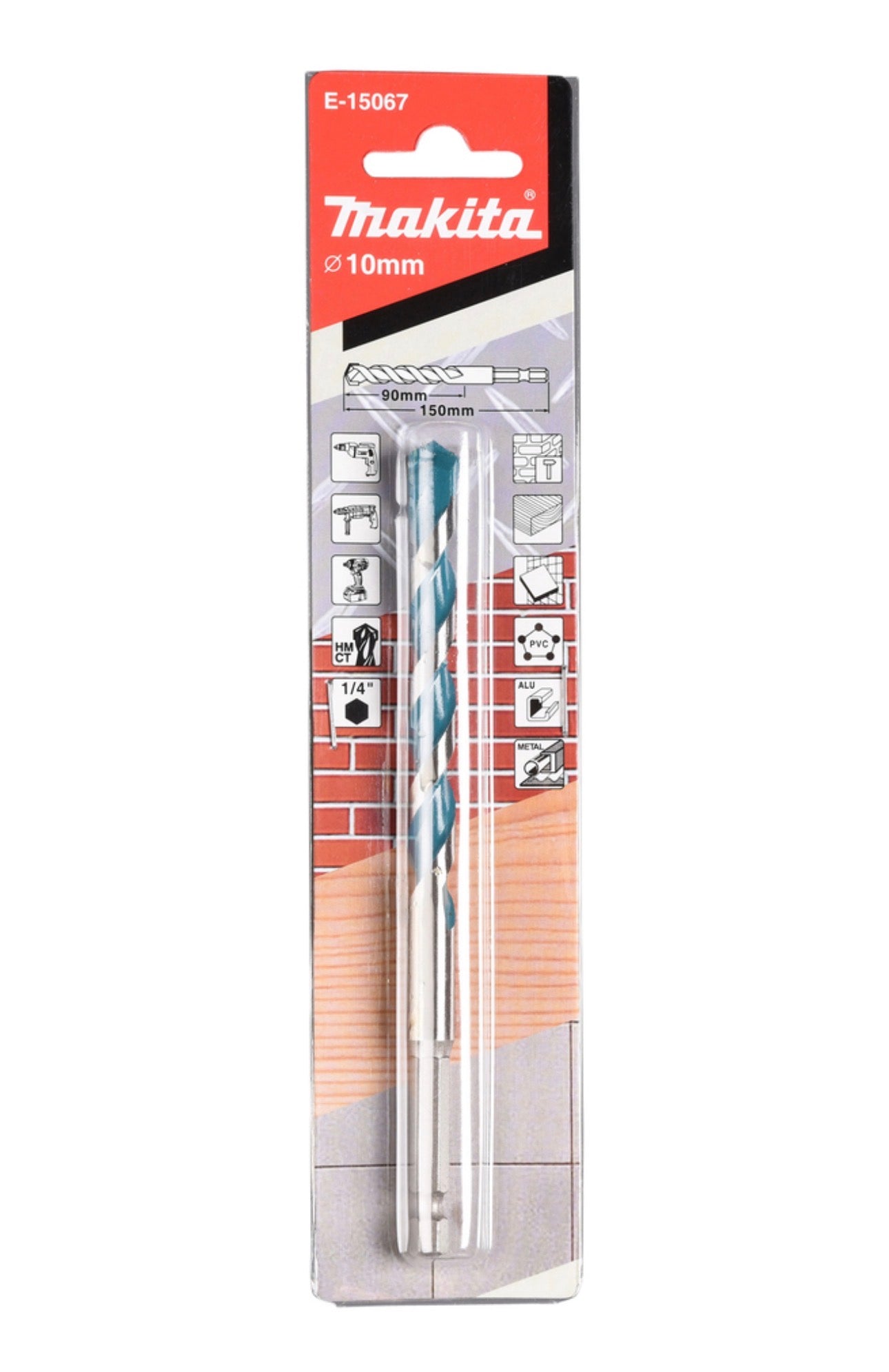 Makita E-15067 , 10mm x150mm အုတ်ဖောက်ဆူးသွား 1/4"