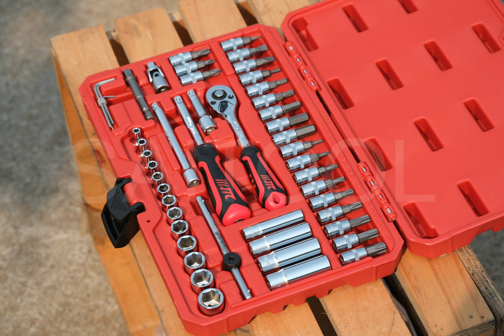 JTC H248R 1/4 x 48 PCS socket set , ratchet , compact kit