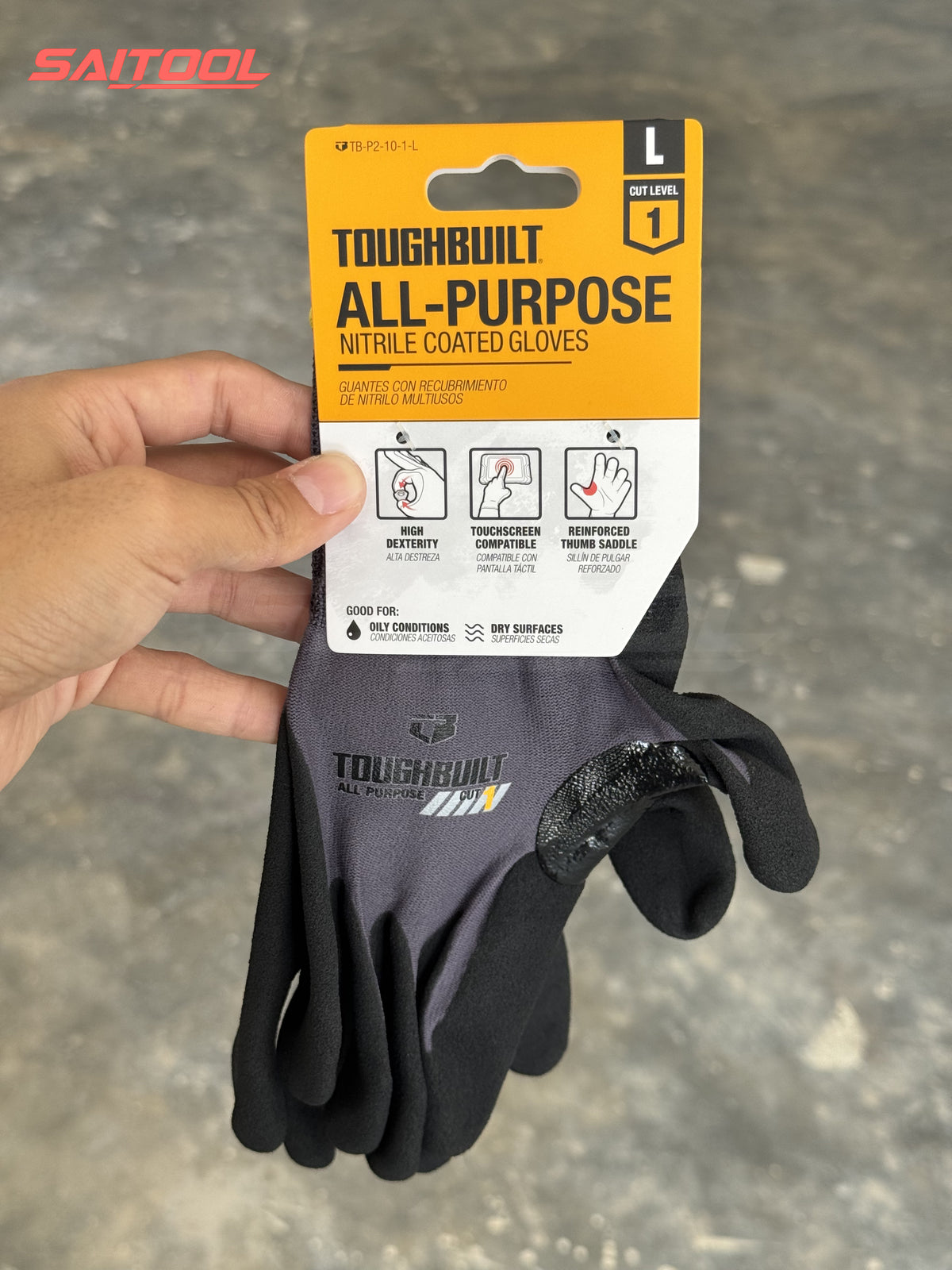 TOUGHBUILT အလုပ်ခွင်လက်အိတ် Safety Gloves
