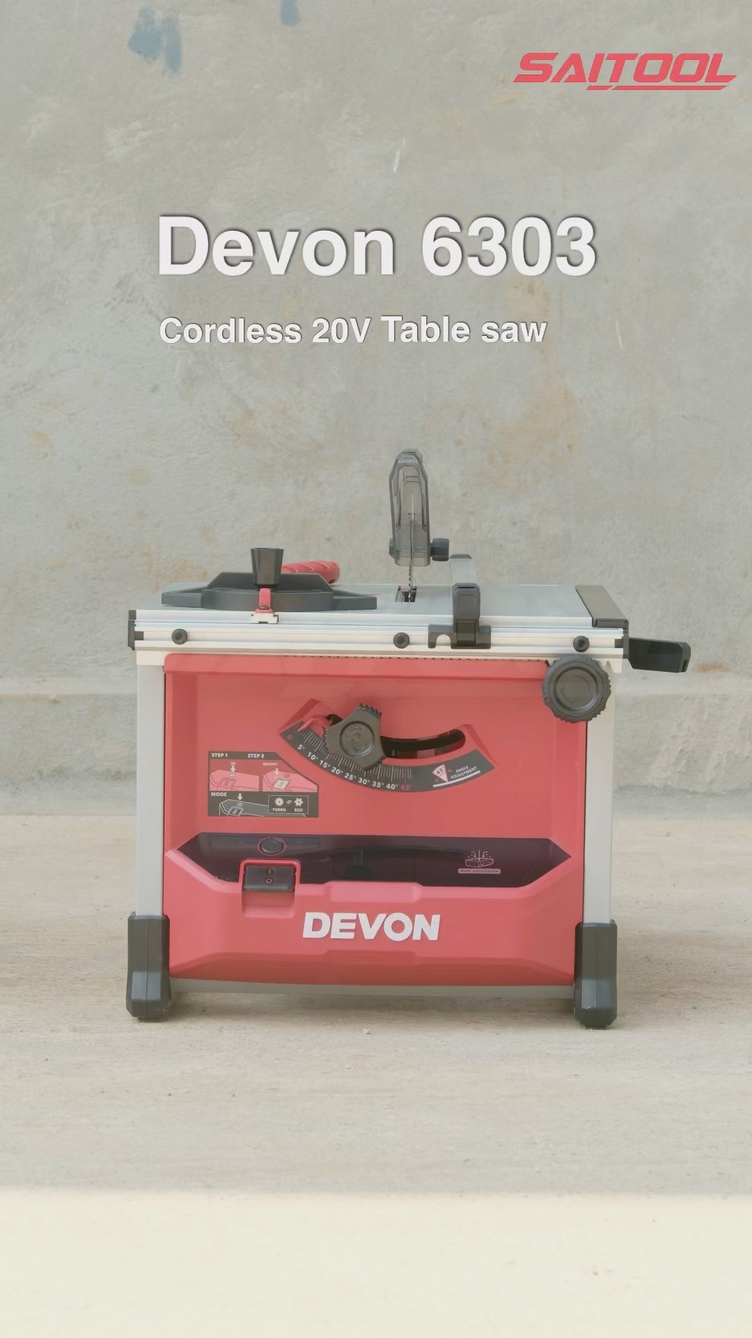 Devon 6303 , 20V cordless table saw